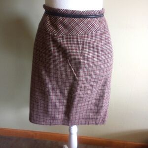 Architect Wool Plaid Skirt size 12